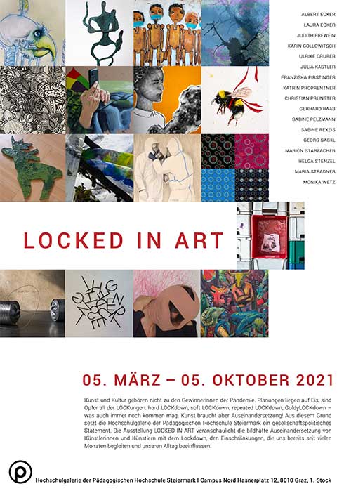 Hochschulgalerie der Pädagogischen Hochschule Steiermark 'Locked in Art' , Ausstellung, Sabine Pelzmann, Bronzeplastiken, Wels, Bildhauerin